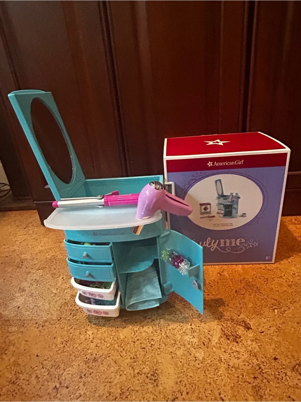 American Girl Doll Truly Blue Hairstyling Caddy